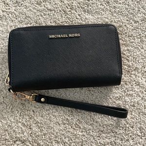 Michael Kors zip up wallet with strap